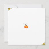 Petit Citrouille Floral Automne Carte de remerciem (Dos)
