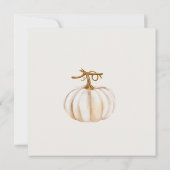 Petit Citrouille invitation de baby shower à l'aqu (Dos)