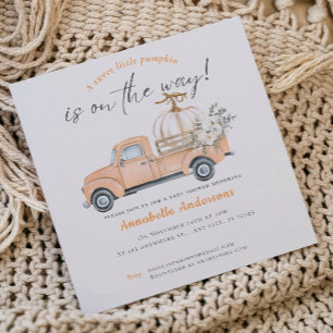 Petit Citrouille invitation de baby shower à l'aqu