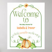 Petit Citrouille sur le chemin Baby shower Affiche (Devant)