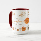 Petit Citrouille sur le chemin Baby shower Mug (Devant gauche)