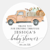 Petit Citrouille Sur Le Chemin Bébé Favor Stickers (Devant)