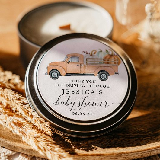 Petit Citrouille Sur Le Chemin Bébé Favor Stickers