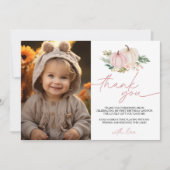 Petit Citrouille Tourne un Carte de remerciements (Devant)