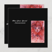 PETIT CLOWN ROUGE, Invitation de fête d'anniversai (Devant / Derrière)