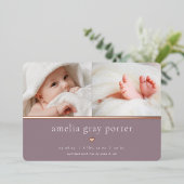 Petit Coeur | Deux Faire-part de naissance photo (Debout devant)