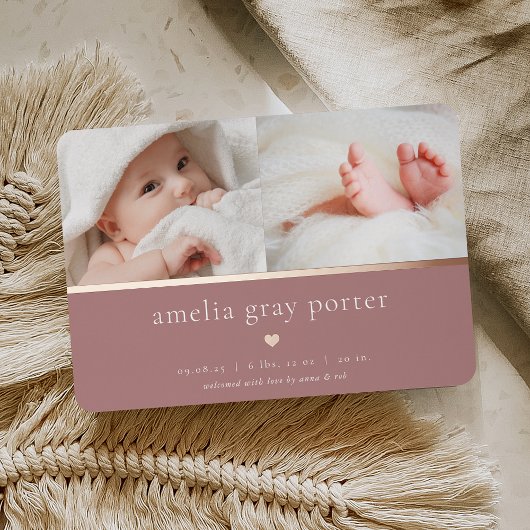 Petit Coeur | Deux Faire-part de naissance photo