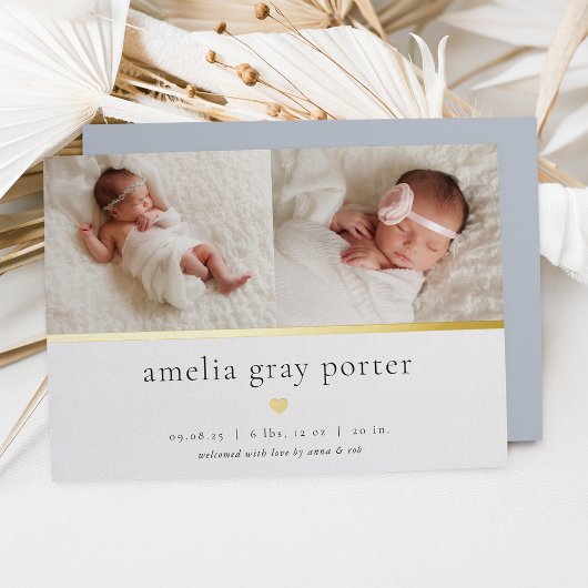 Petit Coeur | Deux Faire-part de naissance photo