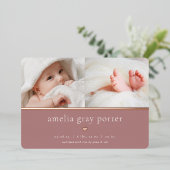 Petit Coeur | Deux Faire-part de naissance photo (Debout devant)