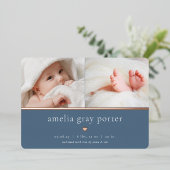 Petit Coeur | Deux Faire-part de naissance photo (Debout devant)