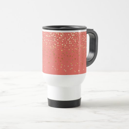 Petit corail d'or de tasse de café de voyage (Devant droit)
