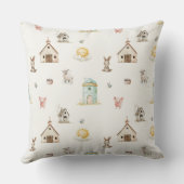 Petit Coussin de Jeté pour Bébé Animaux de la Ferm (Verso)