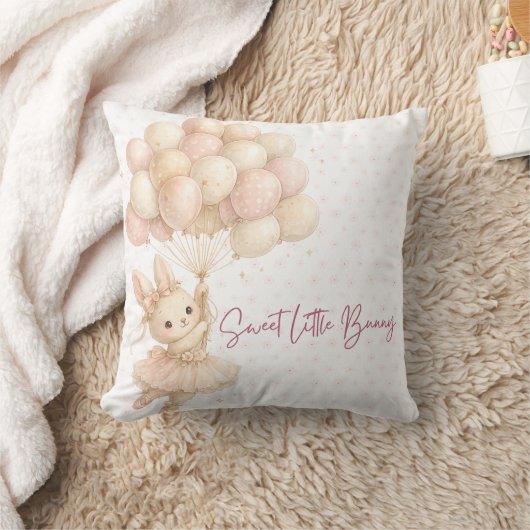 Petit Coussin Décoratif d'Anniversaire Lapin (Couverture)