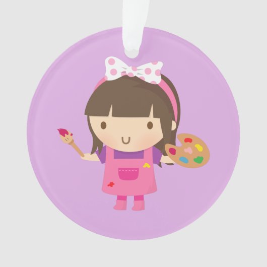 Petit décor mignon de pièce de filles de peintre (devant)