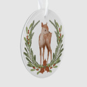 Petit Deer Fawn Wreath Grand-Enfant Ornement (devant)
