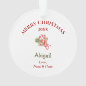 Petit Deer Fawn Wreath Grand-Enfant Ornement (dos)