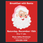 Petit-déjeuner avec le prospectus de Noël Père Noë<br><div class="desc">Ce prospectus attrayant est parfait pour promouvoir votre petit-déjeuner avec l'événement Père Noël ou d'autres fêtes spéciales de Noël. Il présente une illustration de style rétro du Père Noël dressée contre un arrière - plan rouge vif. Tout le texte de ce dépliant peut être customisé avec vos propres informations.</div>