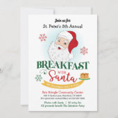 Petit déjeuner avec Père Noël Christmas Invitation (Devant)