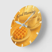Petit-déjeuner belge Horloge gaufre - Good Morning (Angle)