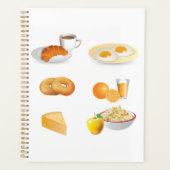 Petit Déjeuner Café, Croissant, Oeufs, Bagels (Devant)