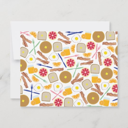 Petit-déjeuner Cartes pour notes plats (Dos)