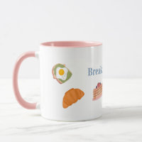 Petit-déjeuner Club Mug - Cute Kawaii Brunch Cup