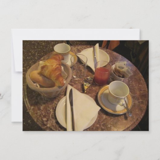 Petit déjeuner continental Invitation (Devant)