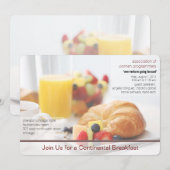 petit déjeuner continental invitation à la réunion (Devant / Derrière)