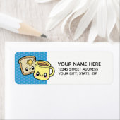 Petit-déjeuner Cuisine café & toast étiquette de a (En situation)