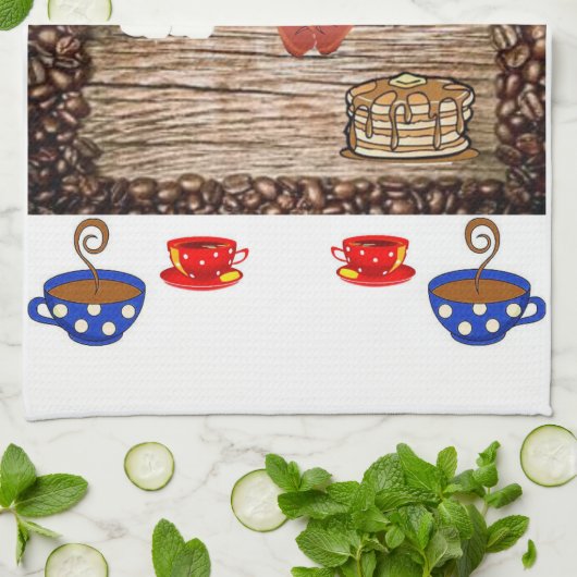 Petit-déjeuner cuisine serviette main (Plié)