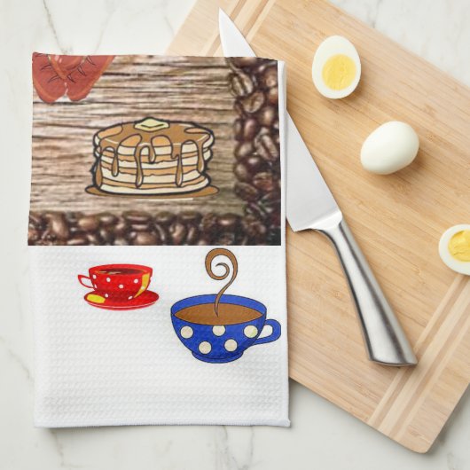 Petit-déjeuner cuisine serviette main (Quart Plié)