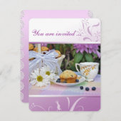 Petit déjeuner d'anniversaire Brunch Invitation (Devant / Derrière)