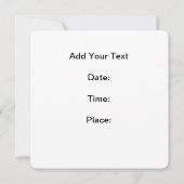 Petit déjeuner de gaufres et de fruits Invitations (Dos)