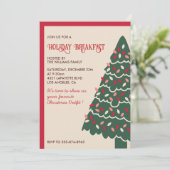 Petit-déjeuner de Noël Invitation Arbre géant clas (Debout devant)