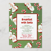 Petit déjeuner de Noël Invitation avec Père Noël B (Devant / Derrière)