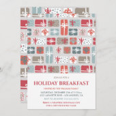 Petit-déjeuner de Noël Invitation Cadeaux mignons  (Devant / Derrière)