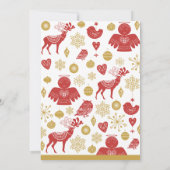 Petit-déjeuner de Noël Invitation Gold Red Nordic (Dos)