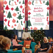 Petit déjeuner de Noël Invitation Motif de Noël