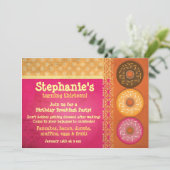 Petit-déjeuner Donut Invitations de fête d'anniver (Debout devant)