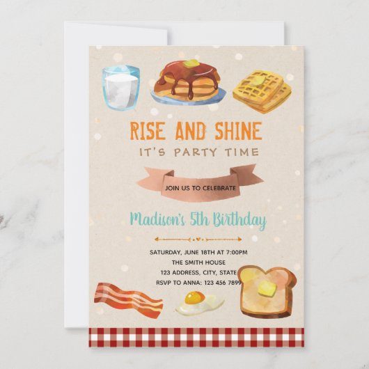 Petit déjeuner et invitation à la fête (Devant)