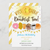 Petit déjeuner Invitation Anniversaire (Devant / Derrière)