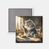Petit-déjeuner Magnet de chat (Recto/Verso)