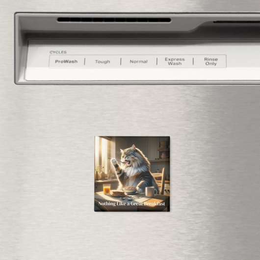 Petit-déjeuner Magnet de chat (In Situ (Lave-vaisselle))