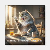 Petit-déjeuner Magnet de chat (Devant)