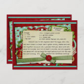 Petit-déjeuner Omelette CARTE RECEPE DE Noël (Devant / Derrière)