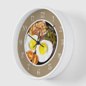 Petit Déjeuner Thème Cuisine Horloge Mur (Angle)