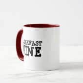 PETIT DÉJEUNER VINS FUNNY HUMOUR CAFÉ MUG (Devant gauche)