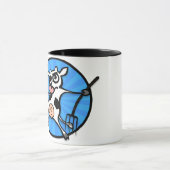 PETIT DESSIN FUNNY BOW NOIR ET BLANC RINGER MUG (Centre)