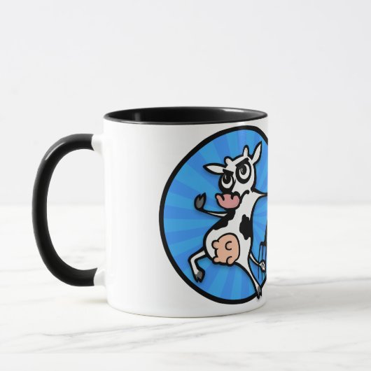 PETIT DESSIN FUNNY BOW NOIR ET BLANC RINGER MUG (Gauche)