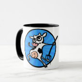 PETIT DESSIN FUNNY BOW NOIR ET BLANC RINGER MUG (Devant gauche)